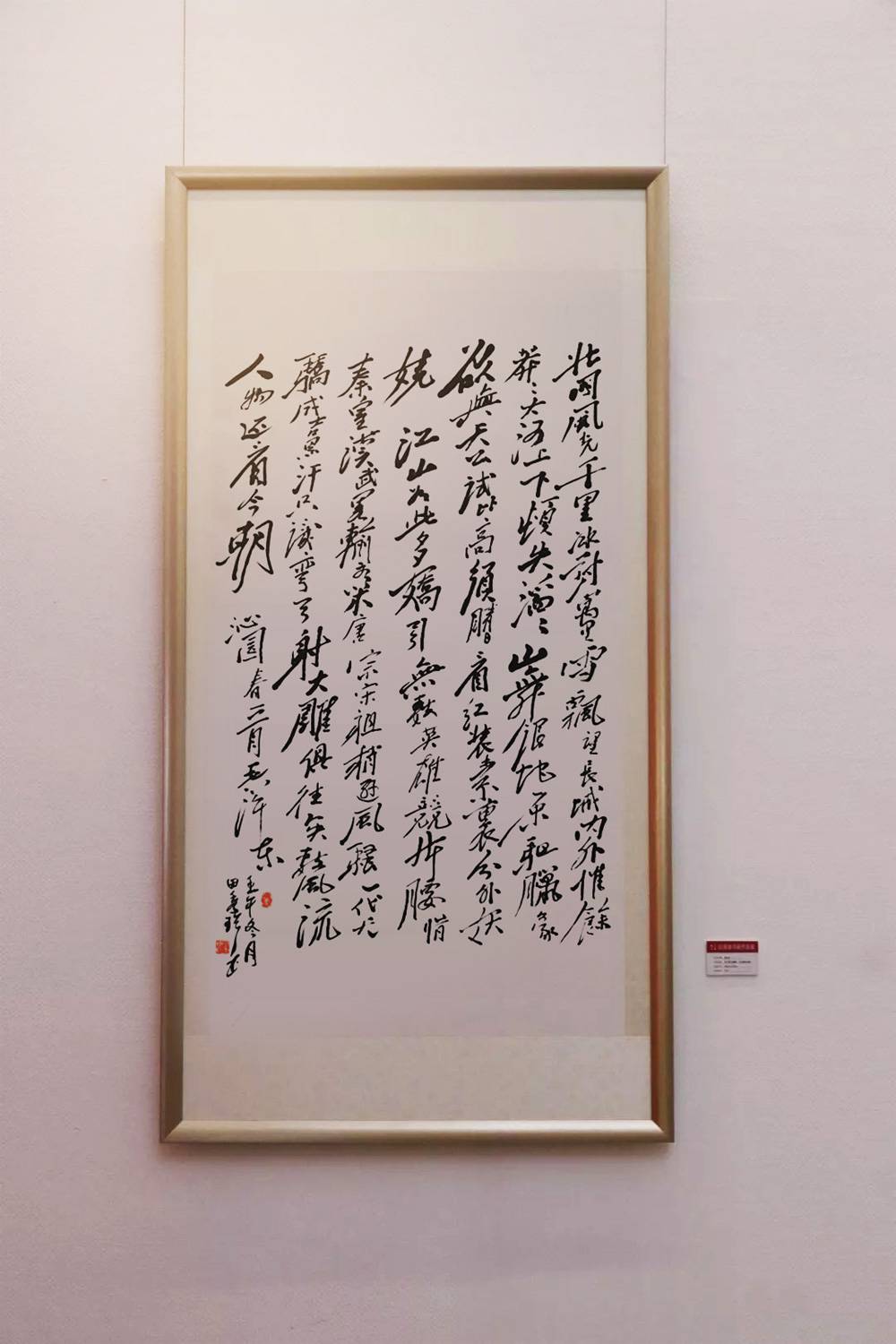不忘初心田秀珍书画展书法作品毛主席诗词《沁园春-雪》