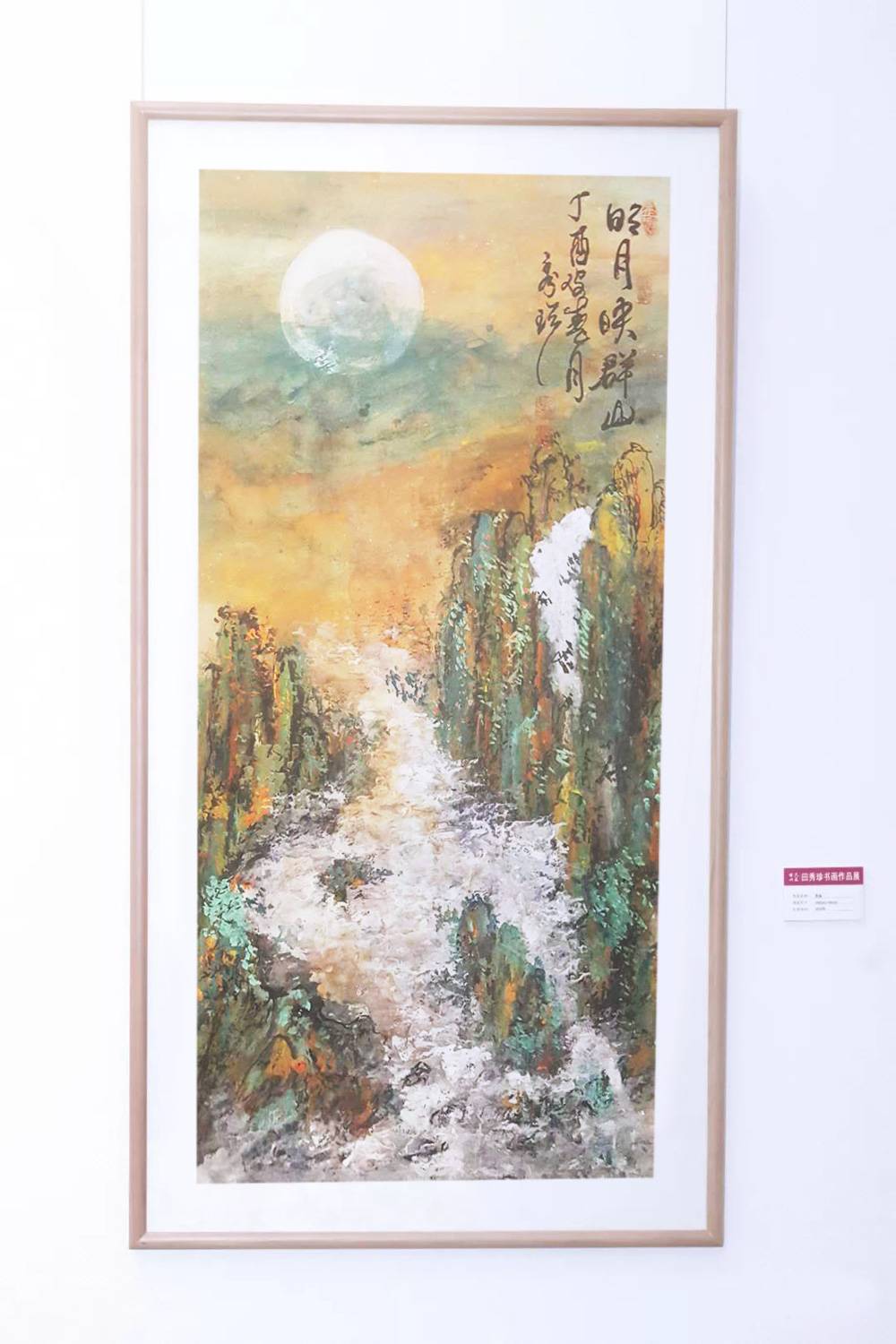 不忘初心田秀珍书画展作品《明月映群山》